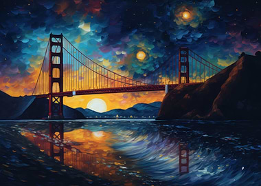 Starry Golden Gate