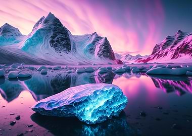 Purple Aurora Borealis