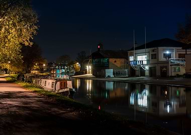 Night view of River Cam