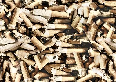 Pattern Cigarette butts vi