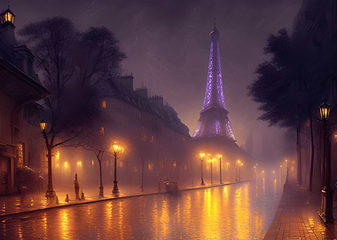 Dark street in the city