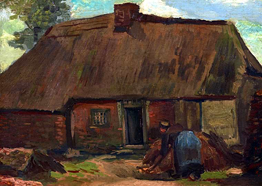 Cottage with Peasant Woman