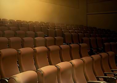 Cinema vintage seats rows