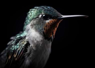 Hummingbird Portrait Dark