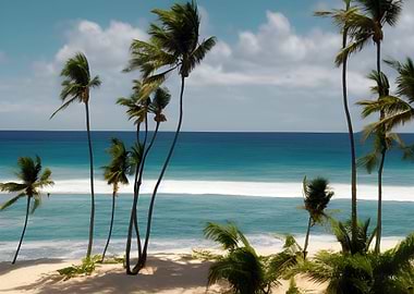 Sandy Palm Sea Beach