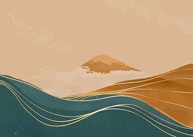 Abstract Mountain art