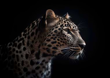 Leopard Portrait Dark
