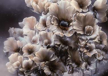 Bright beige flowers