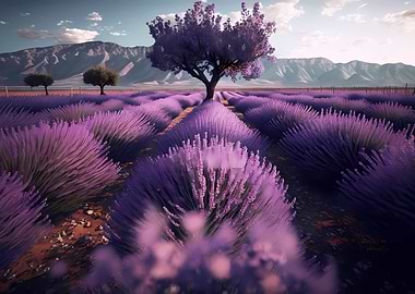 Solitary tree in the field