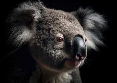 Koala Portrait Dark