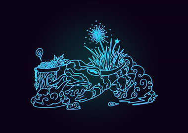 Frog Smoking Tobacco