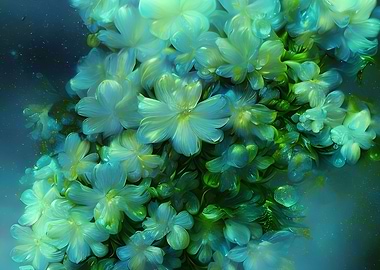 A painting of flowers