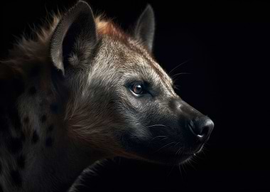 Hyena Portrait Dark