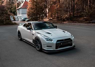 White Nissan GTR Sport car