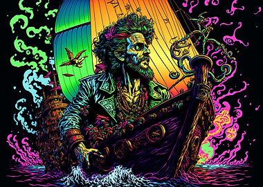 pirate ship colorful