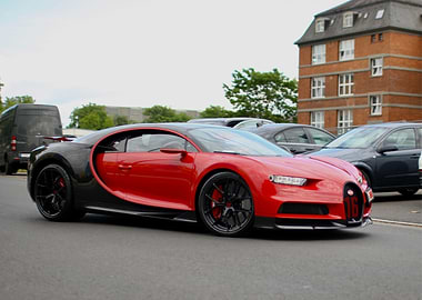 Red Bugatti Sport Car