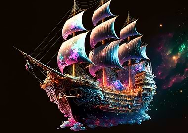 pirate ship colorful