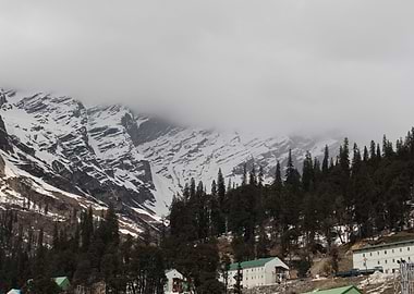 Scenery of snow mountain