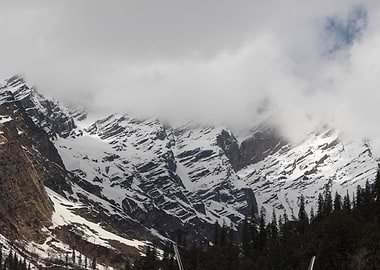 Cloud in snow mountains