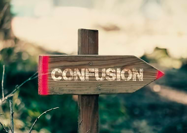 Wooden signpost arrow word