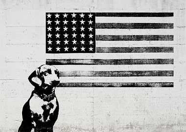 Dachshund Dog USA Flag