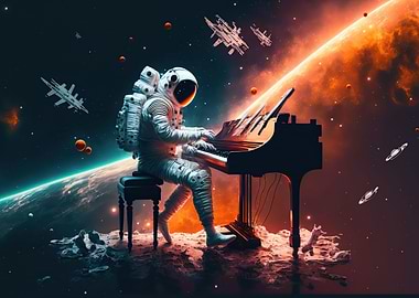 Piano in space