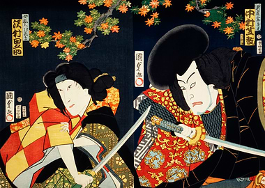 Two actors with sword