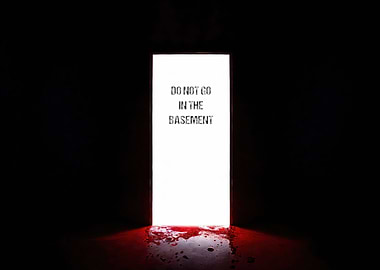 Door white dark room blood