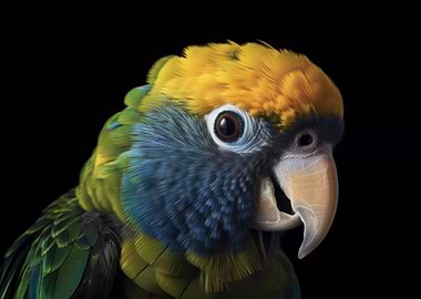 Parrot black background