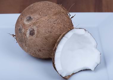 Coconut on White