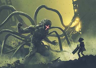 monster with tentacles