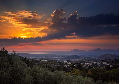 Sunset in Zia,Greek Island