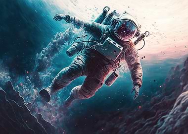 Astronaut in the ocean
