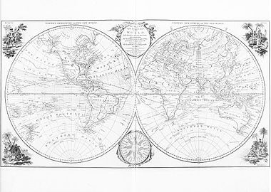 Globe white world map