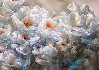 A painting of flowers