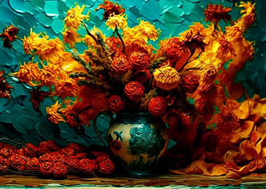 Flower Vangogh style