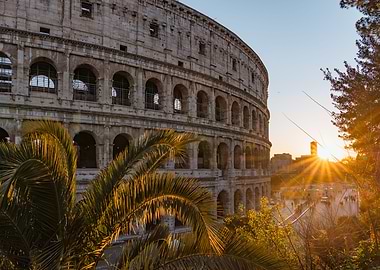 Colosseum at sunset