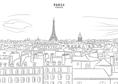 Paris France Drawing