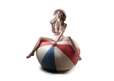 Beach Ball Lady