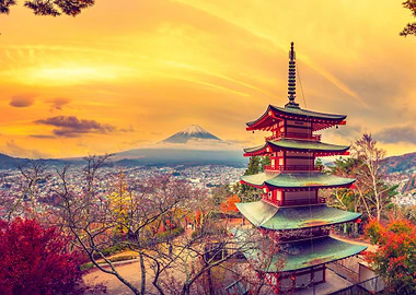 Fuji with Chureito Pagoda