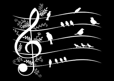 Birds Musical Notes