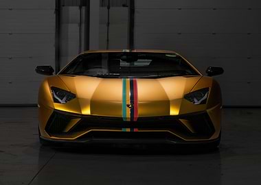Gold Lamborghini Sport Car