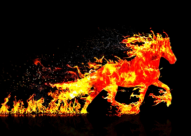 Fire Horse Animal Fantasy