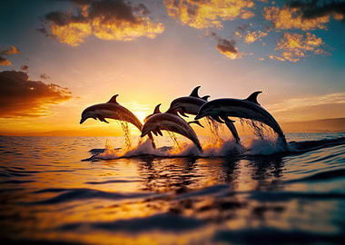 Dolphin surfing
