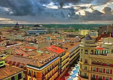 ROOFS OF MADRID SPAIN