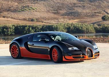 Black Bugatti Sport Car