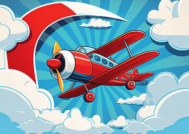 Cartoon airplane