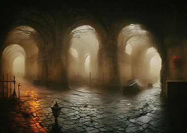 Dark alley in the city