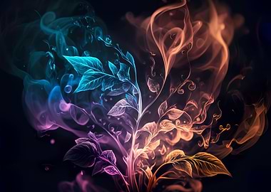 Colorful abstract smoke