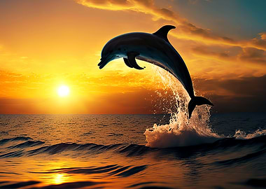 Dolphin surfing